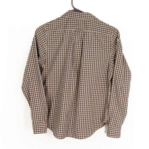 Maison Kitsune Women’s Line Check Plaid Button Up Long Sleeve Blouse Top - Picture 2 of 3